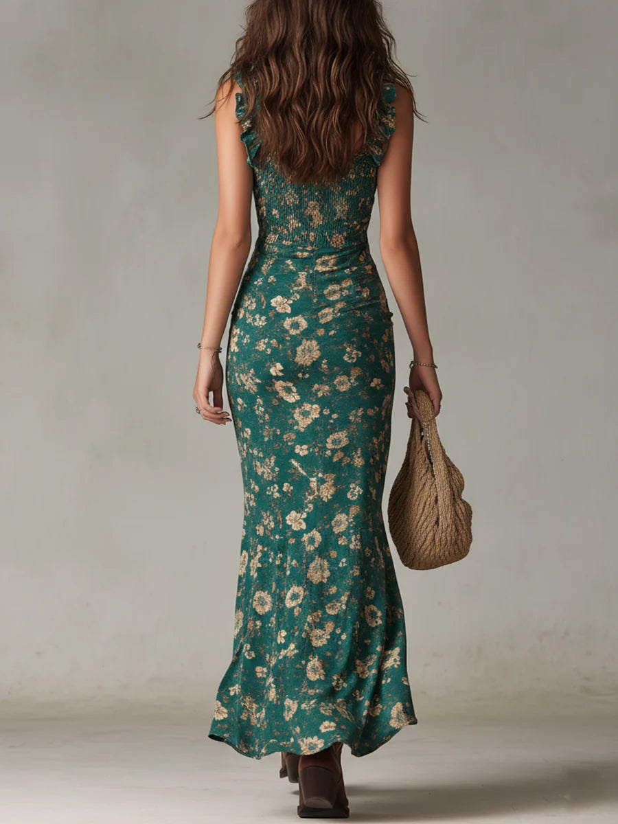 Bianca – vestido boho de flores con abertura