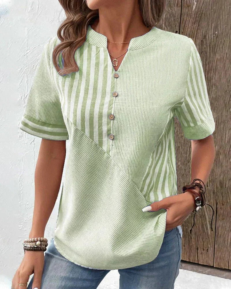 Nieves – blusa de rayas suave