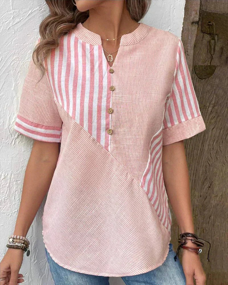 Nieves – blusa de rayas suave