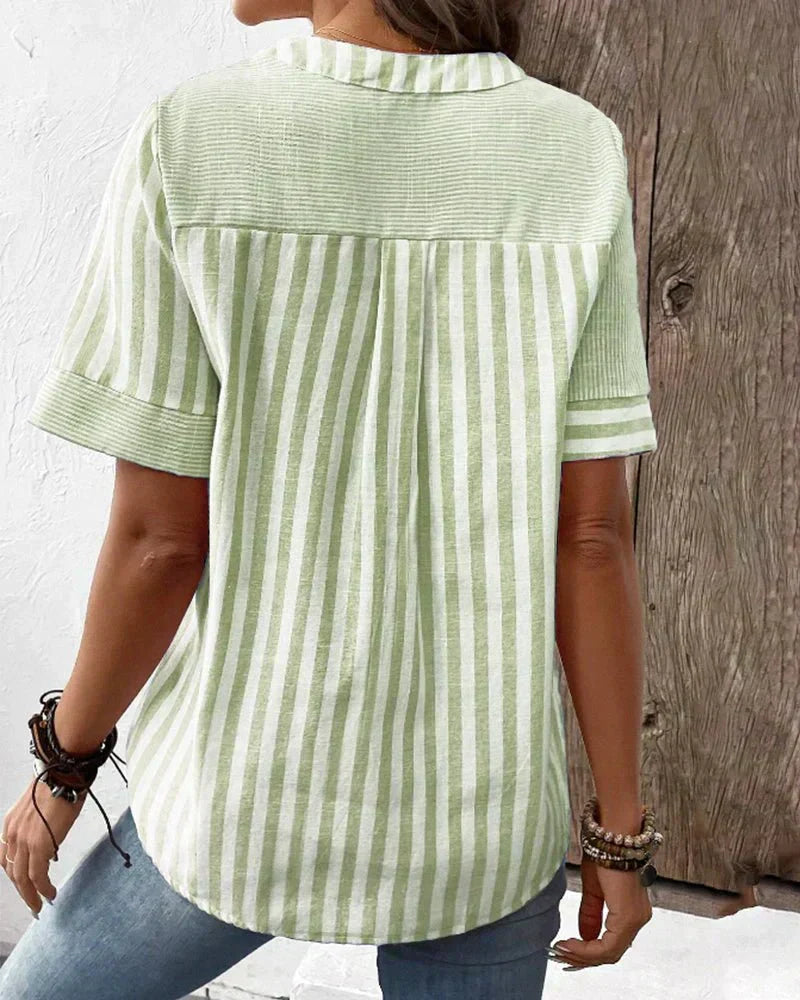 Nieves – blusa de rayas suave