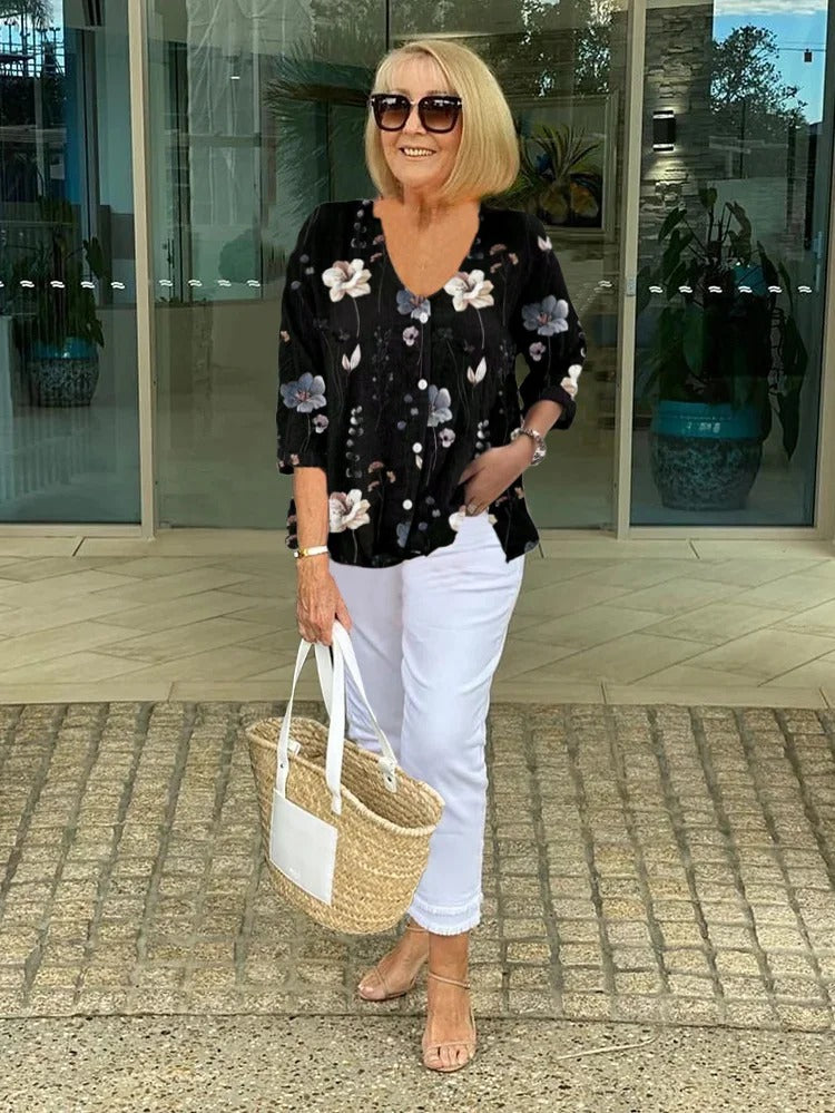Tatiana – top estampado de flores