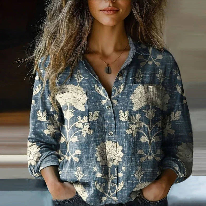 Alejandra – blusa boho vintage estampada