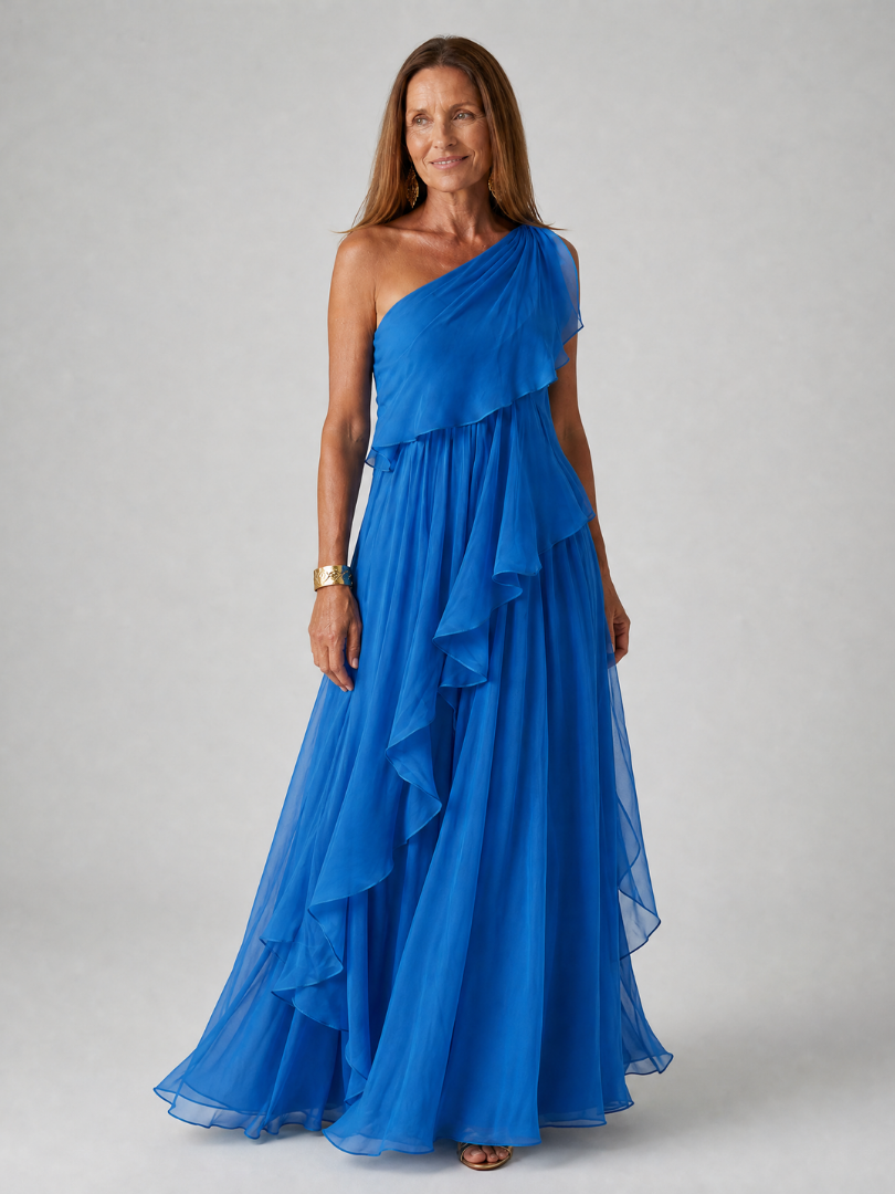 Talia – vestido maxi con volantes en cascada