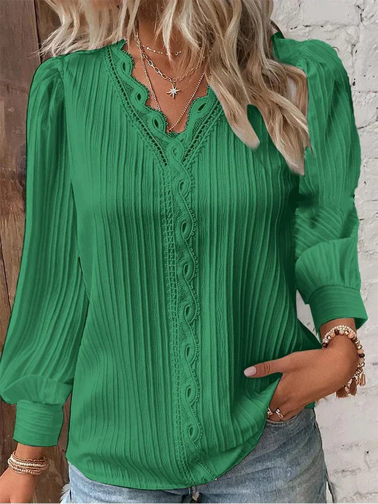 Salomé – blusa de gasa con encaje
