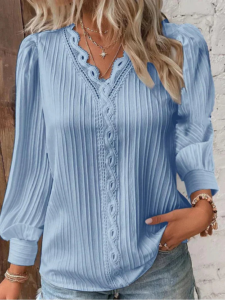 Salomé – blusa de gasa con encaje