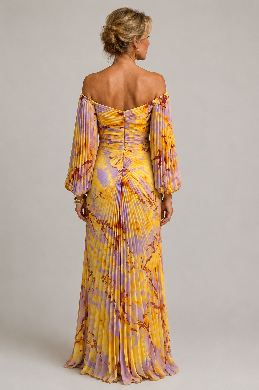 Claudia – vestido maxi de flores con escote pronunciado