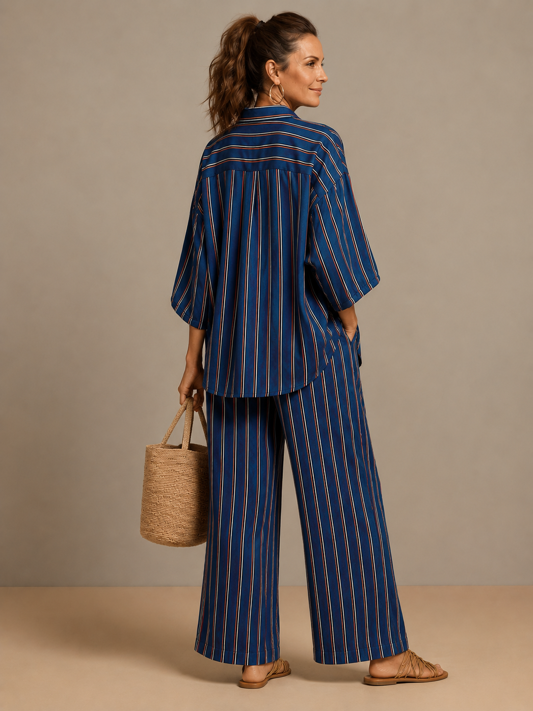 Míriam – conjunto de camisa y pantalón de lino y algodón