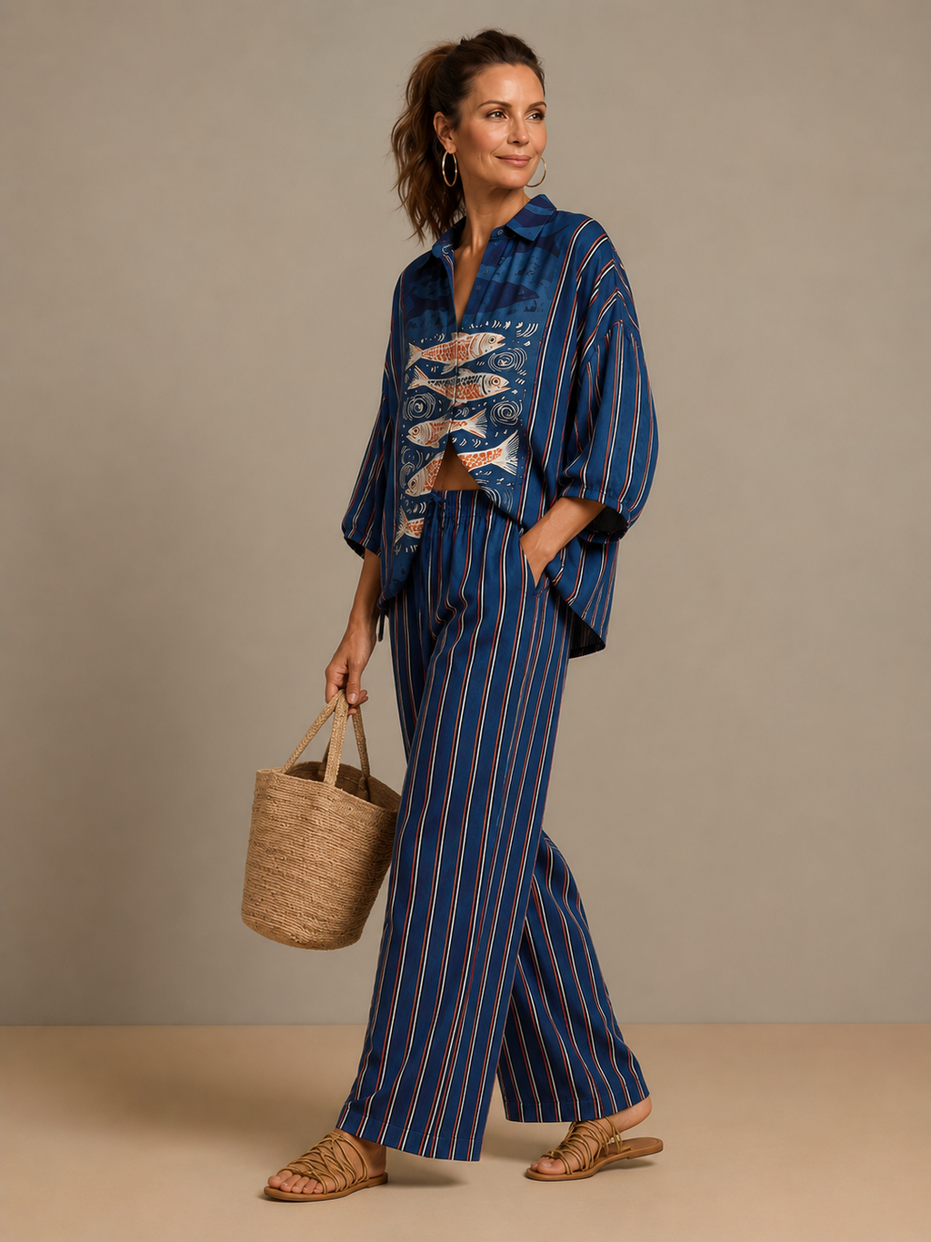 Míriam – conjunto de camisa y pantalón de lino y algodón