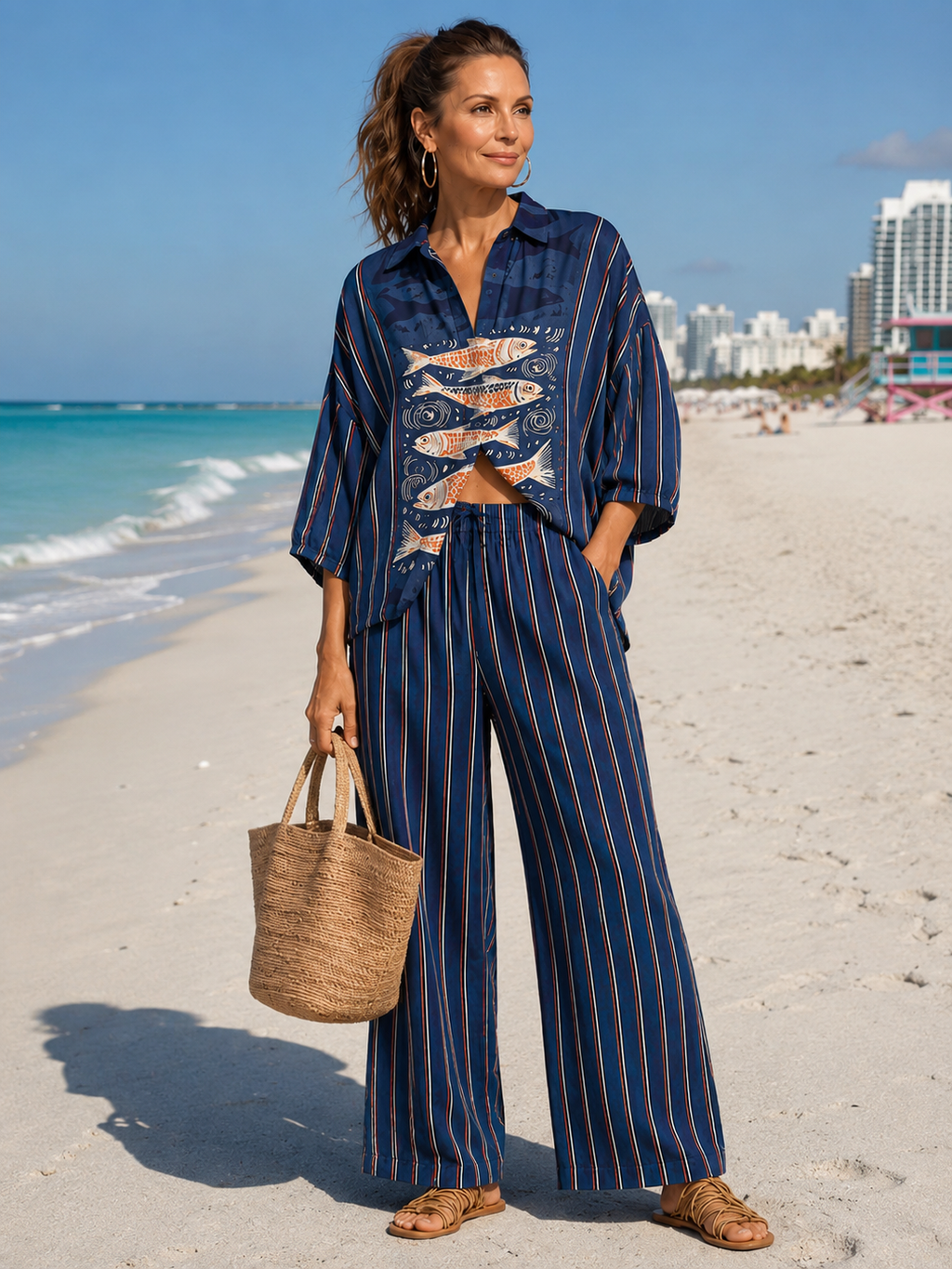 Míriam – conjunto de camisa y pantalón de lino y algodón