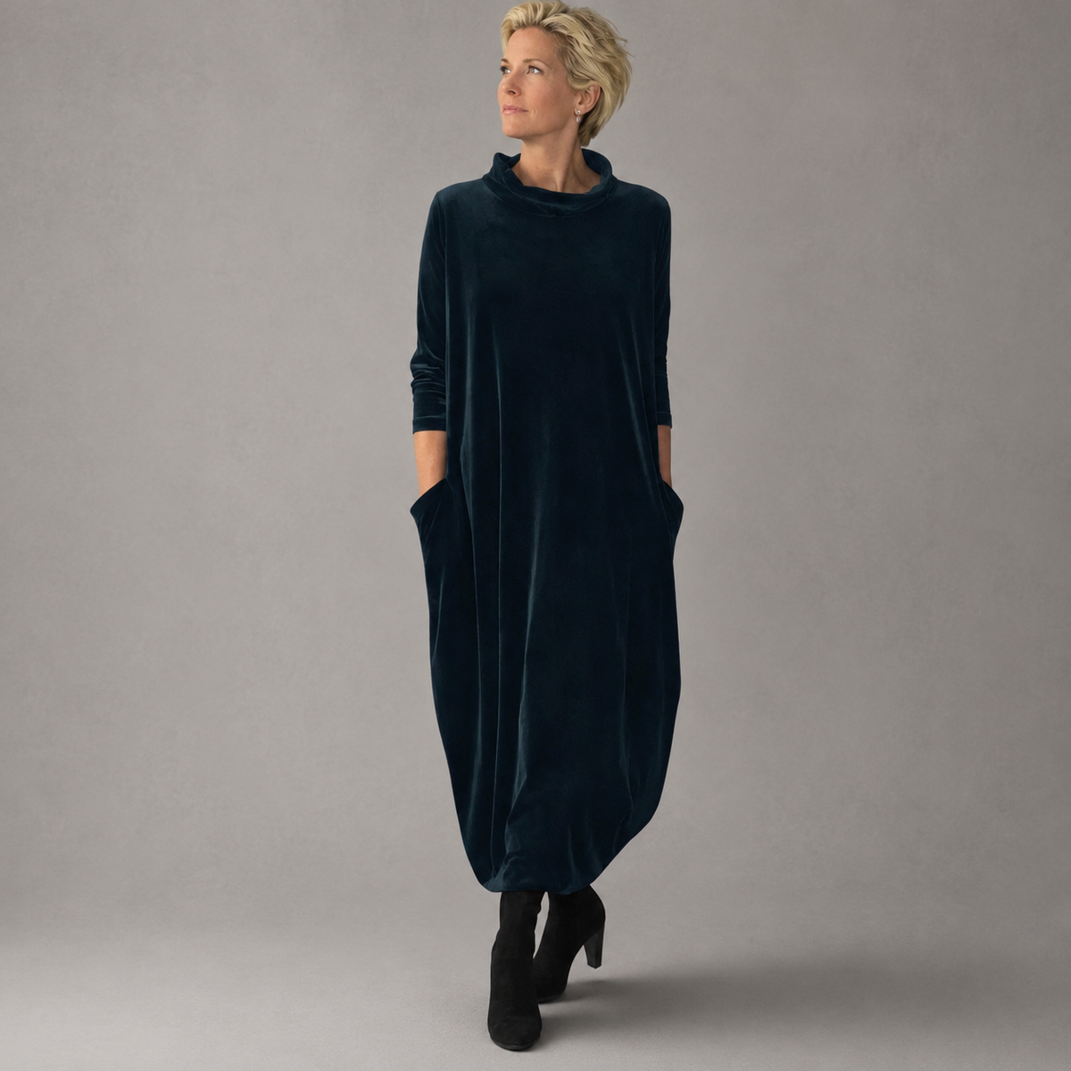Elena – vestido maxi de terciopelo