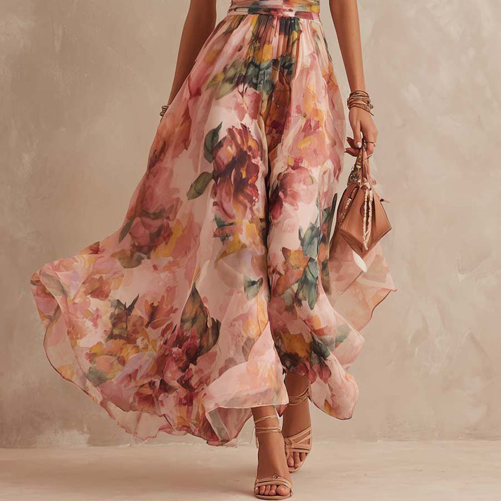 Serena – vestido floral de un hombro