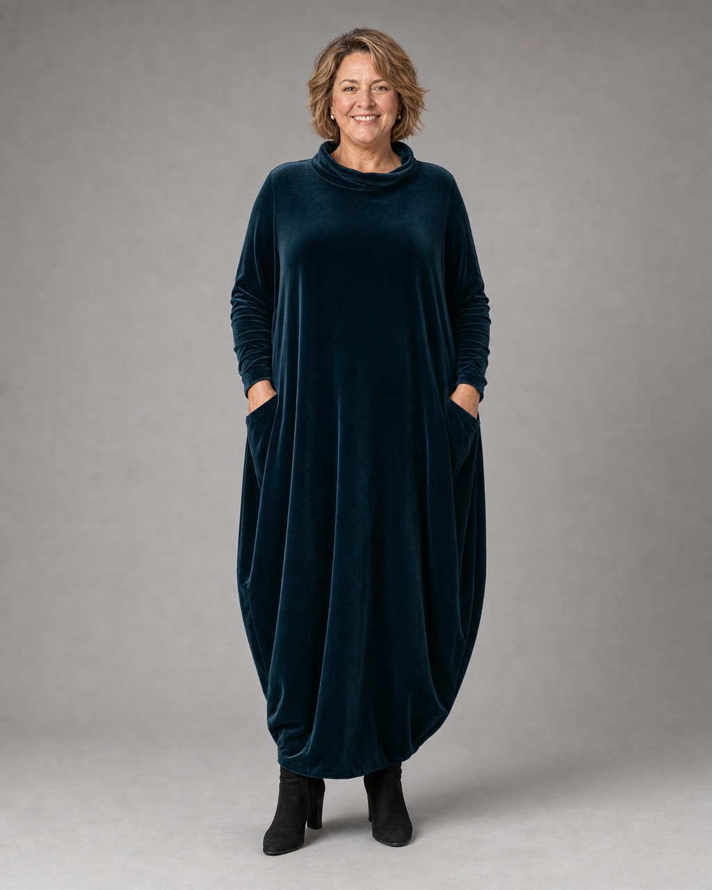 Elena – vestido maxi de terciopelo