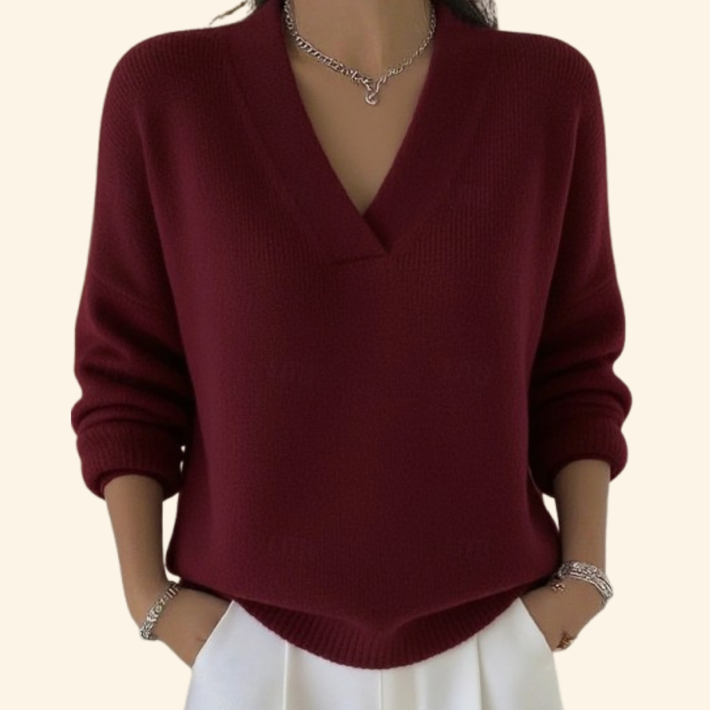 Hortensia – blusa suave con escote en v