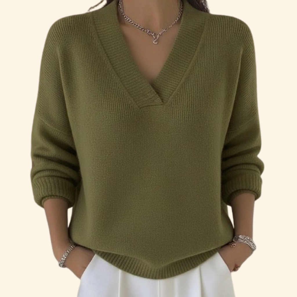 Hortensia – blusa suave con escote en v