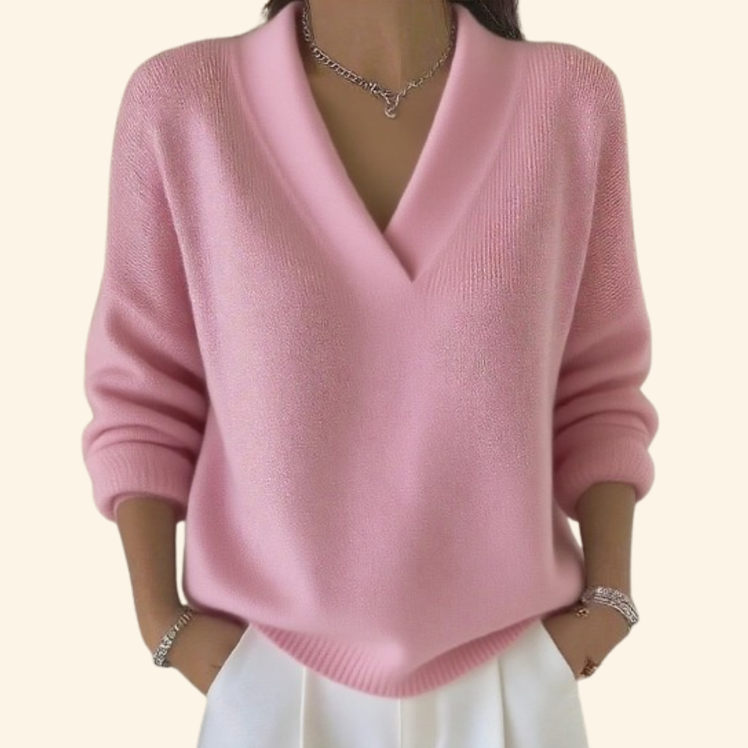 Hortensia – blusa suave con escote en v