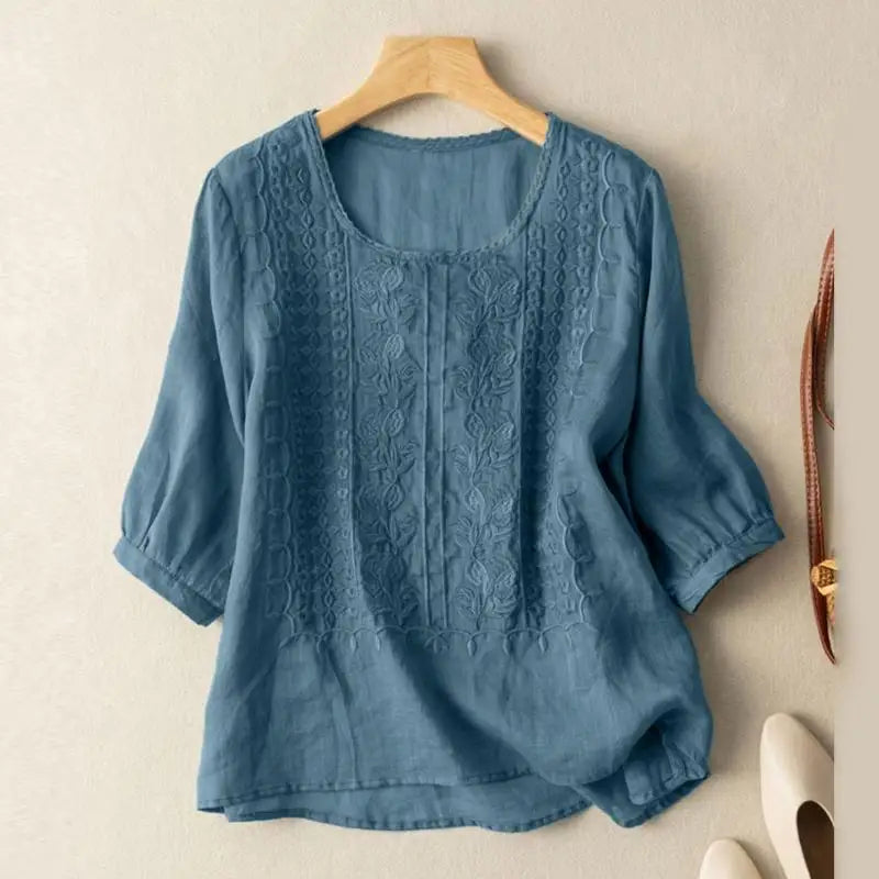 Jacinta – blusa holgada bordada