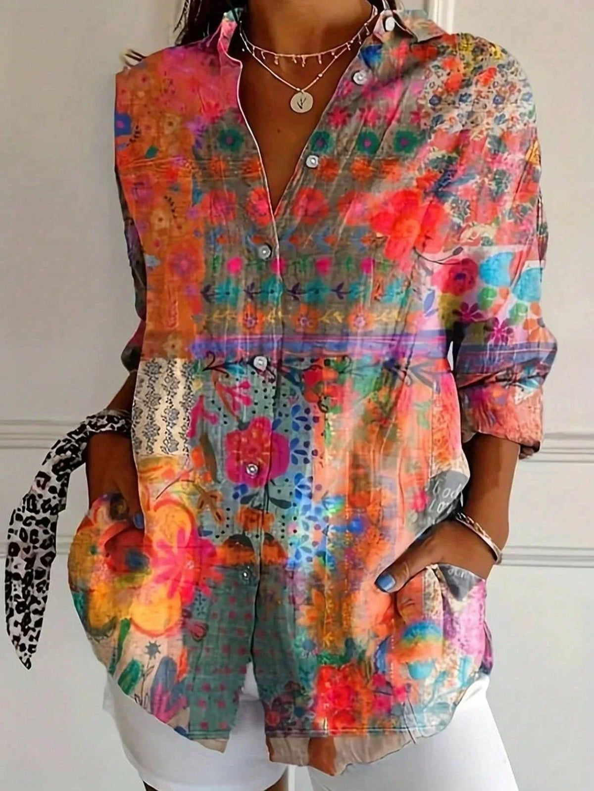 Benita – blusa estampada de colores