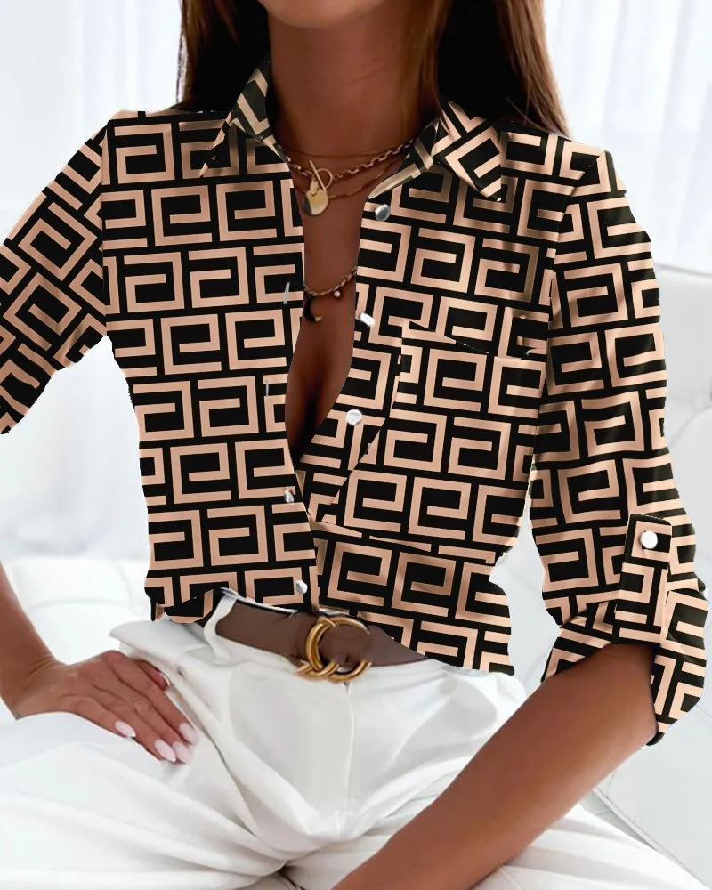 Rosana – blusa con estampado artístico