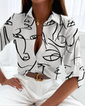 Rosana – blusa con estampado artístico