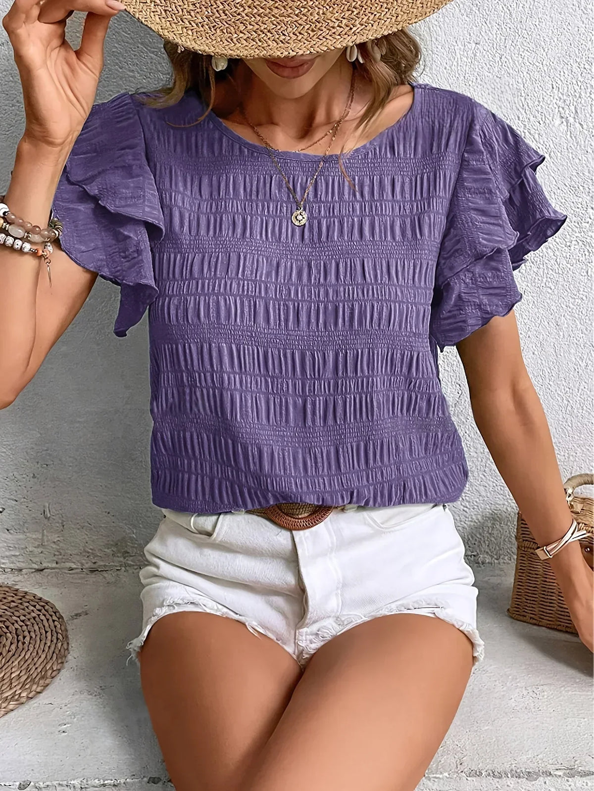 Magdalena – blusa ligera con mangas de volante