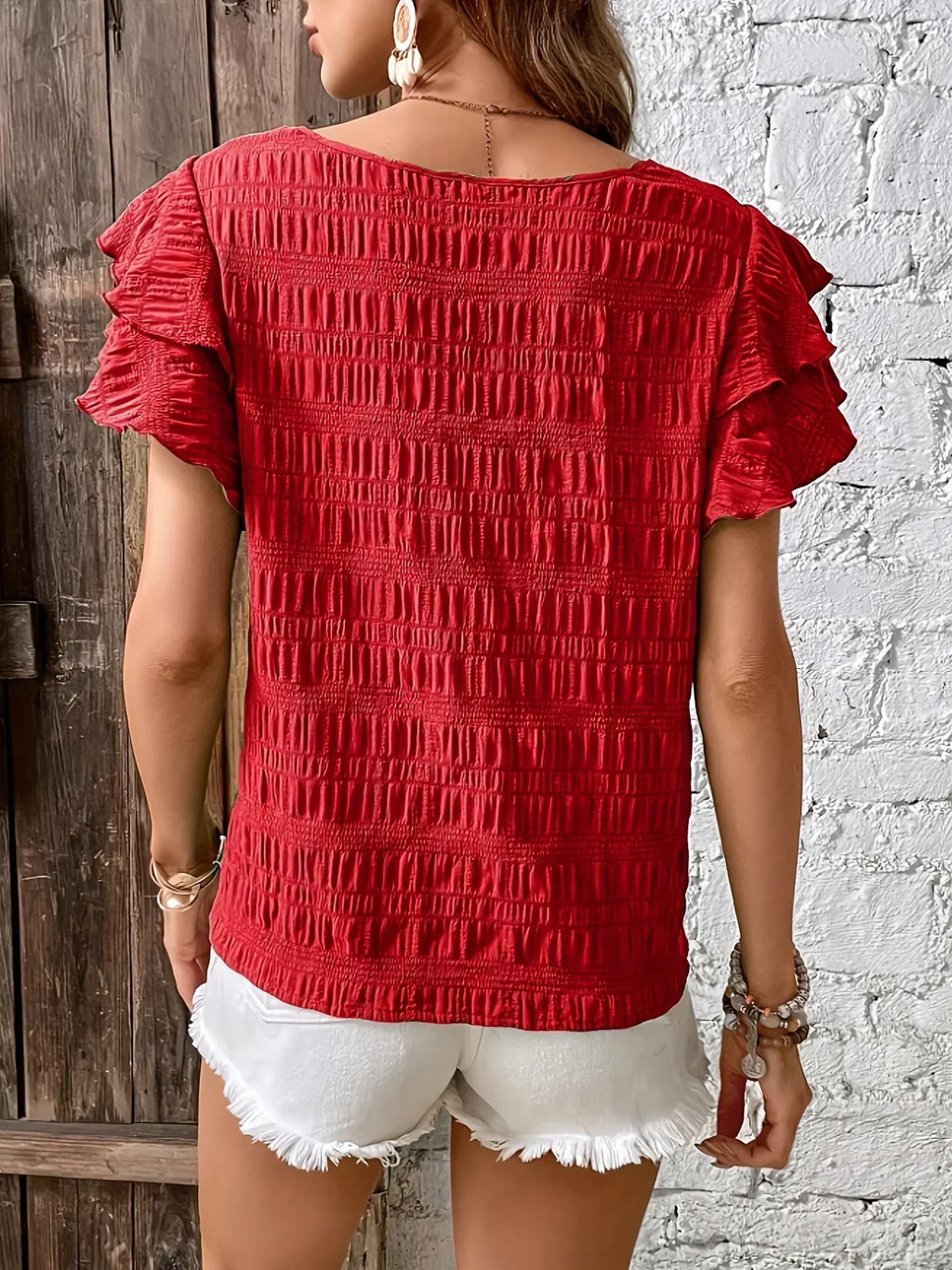 Magdalena – blusa ligera con mangas de volante