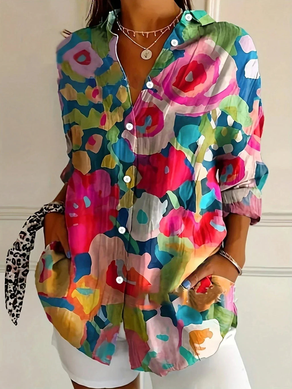 Benita – blusa estampada de colores