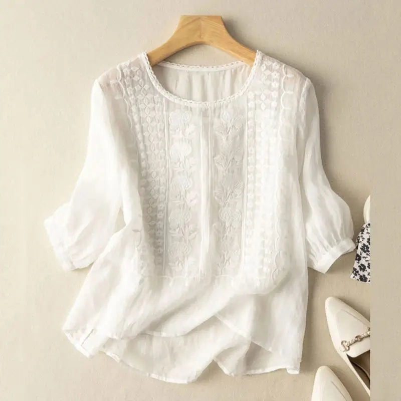 Jacinta – blusa holgada bordada