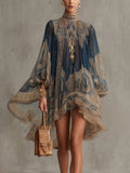 Marianna – vestido corto de gasa con estampado barroco