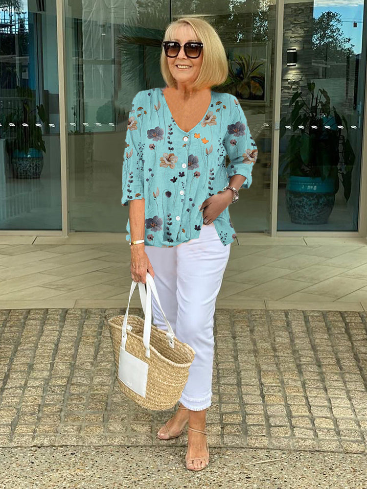 Tatiana – top estampado de flores
