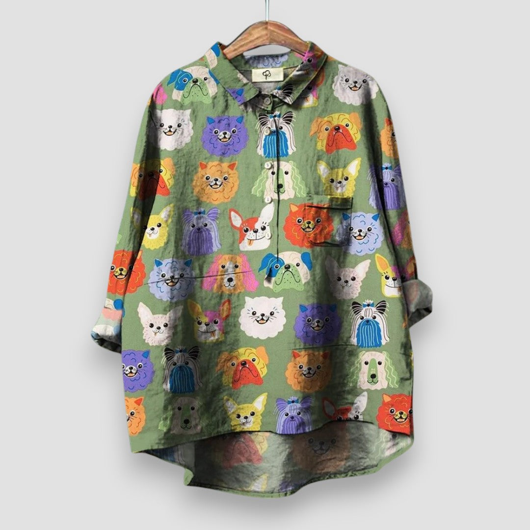 Reyes – camisa estampado de perritos