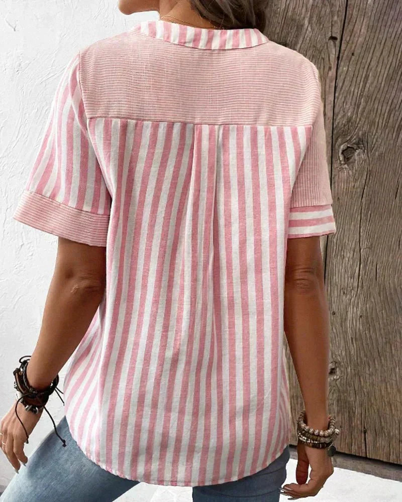 Nieves – blusa de rayas suave