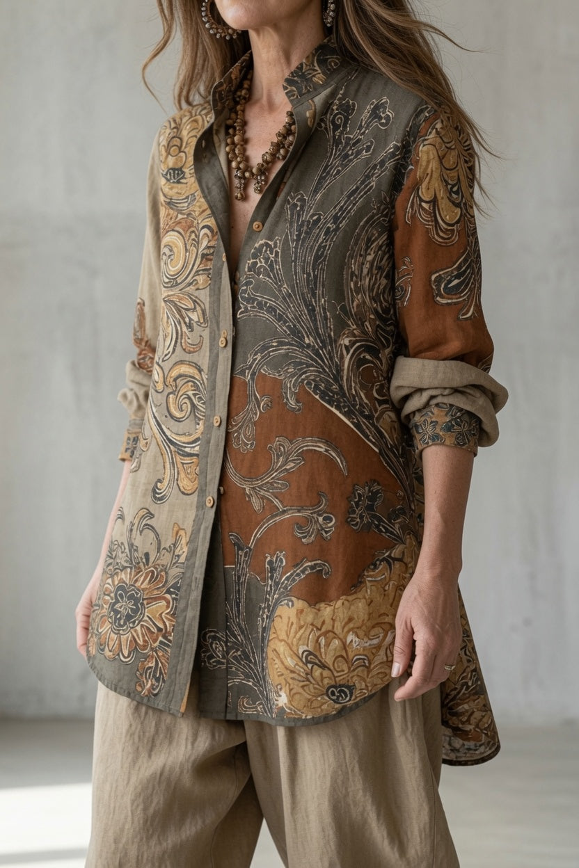 Laura – conjunto vintage de camisa y pantalón