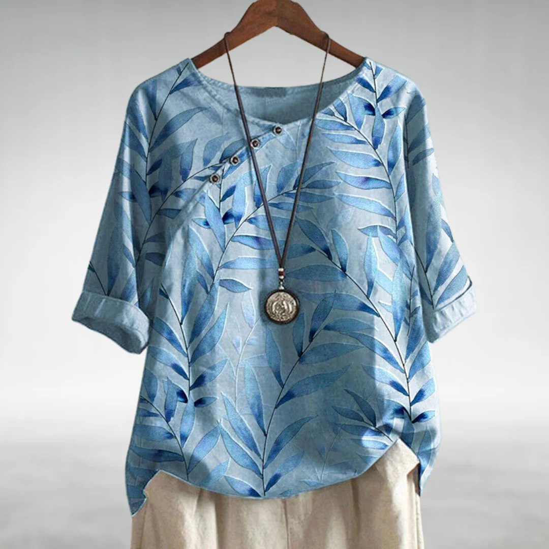 Débora – blusa con botonadura asimétrica