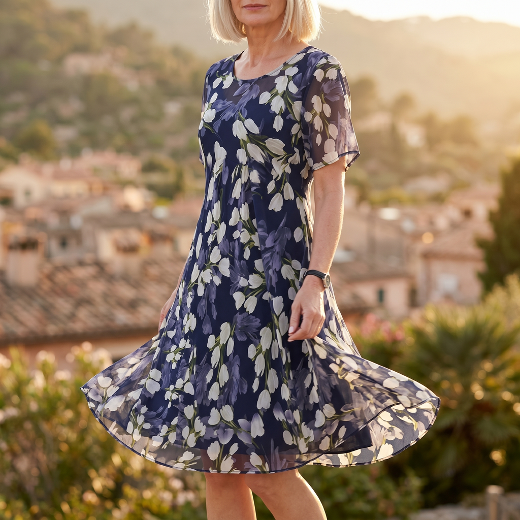 Fiorenza – vestido midi de flores elegante