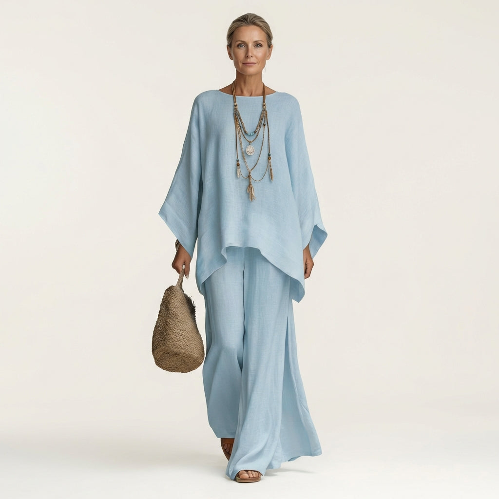 Marina – conjunto boho de mezcla de lino