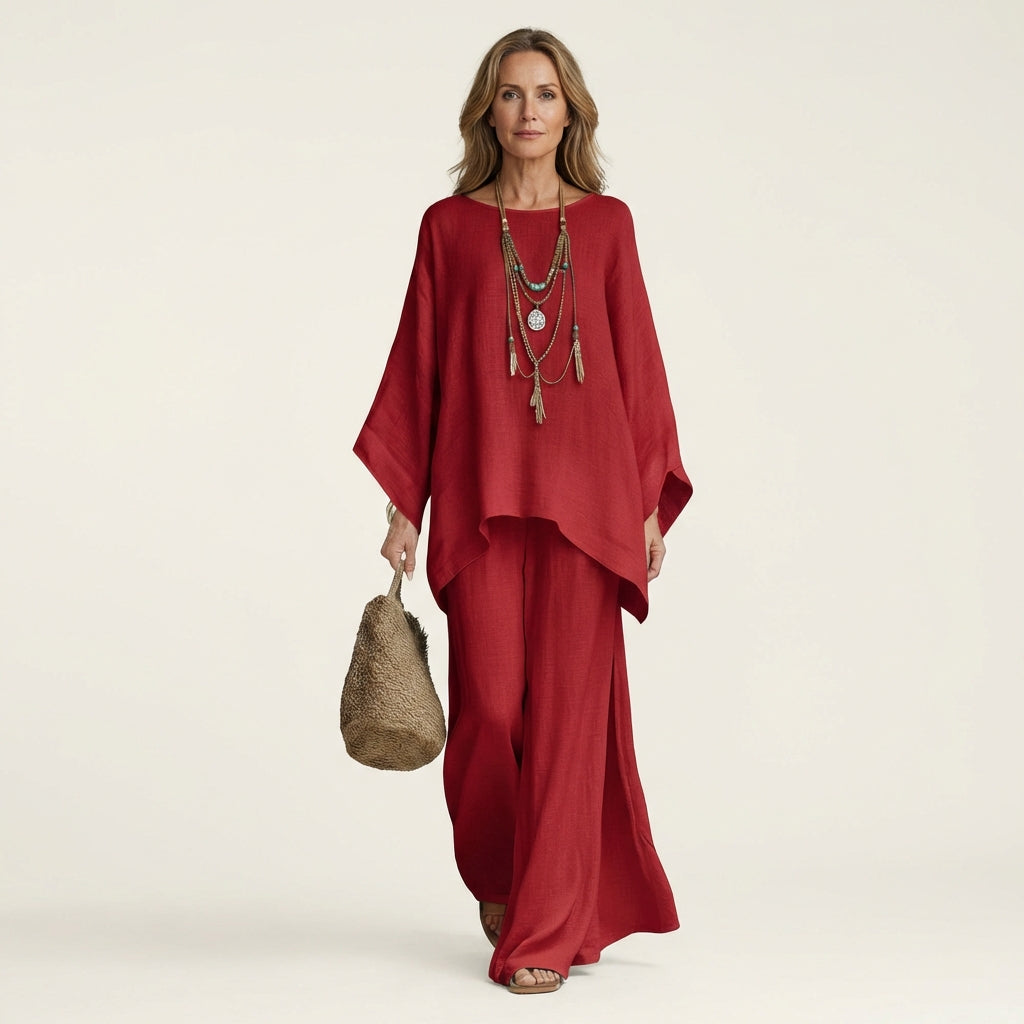 Marina – conjunto boho de mezcla de lino