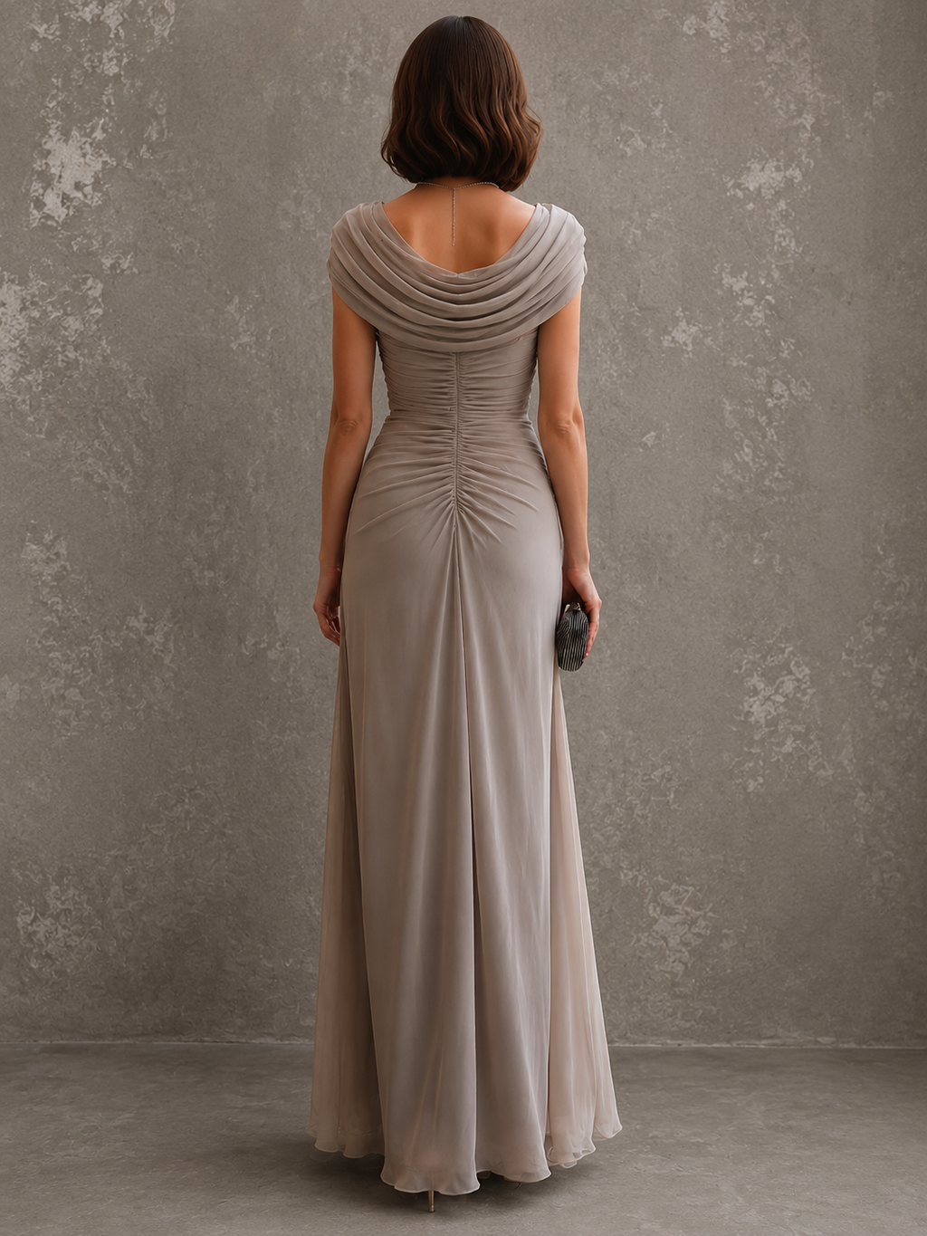 Silvana – vestido maxi drapeado
