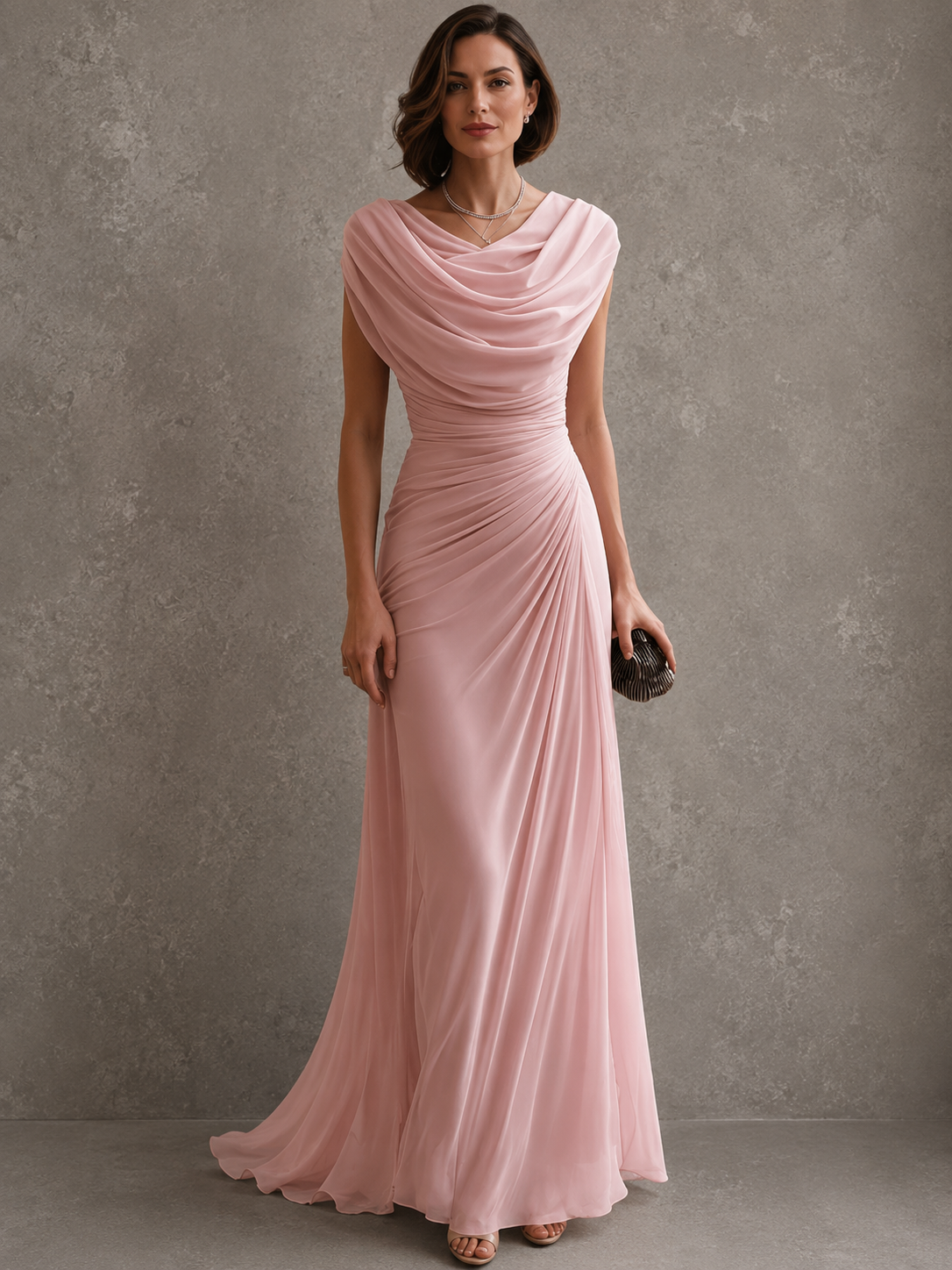 Silvana – vestido maxi drapeado