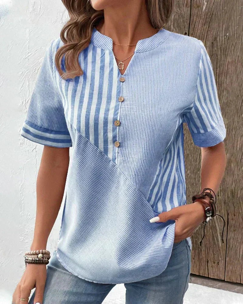 Nieves – blusa de rayas suave