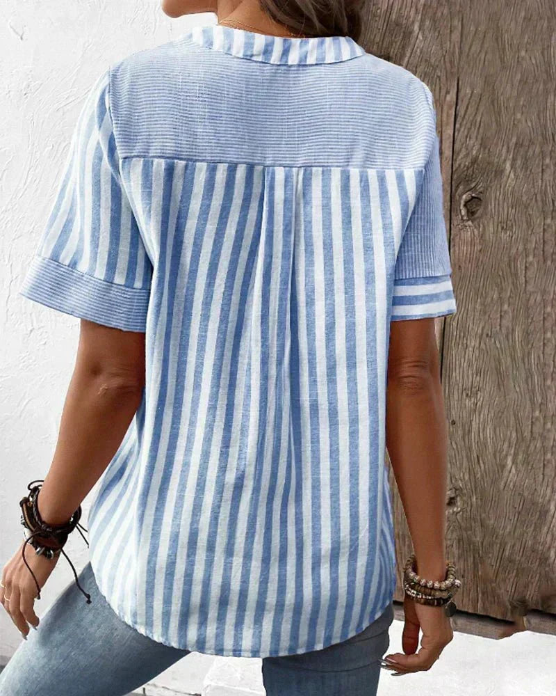 Nieves – blusa de rayas suave