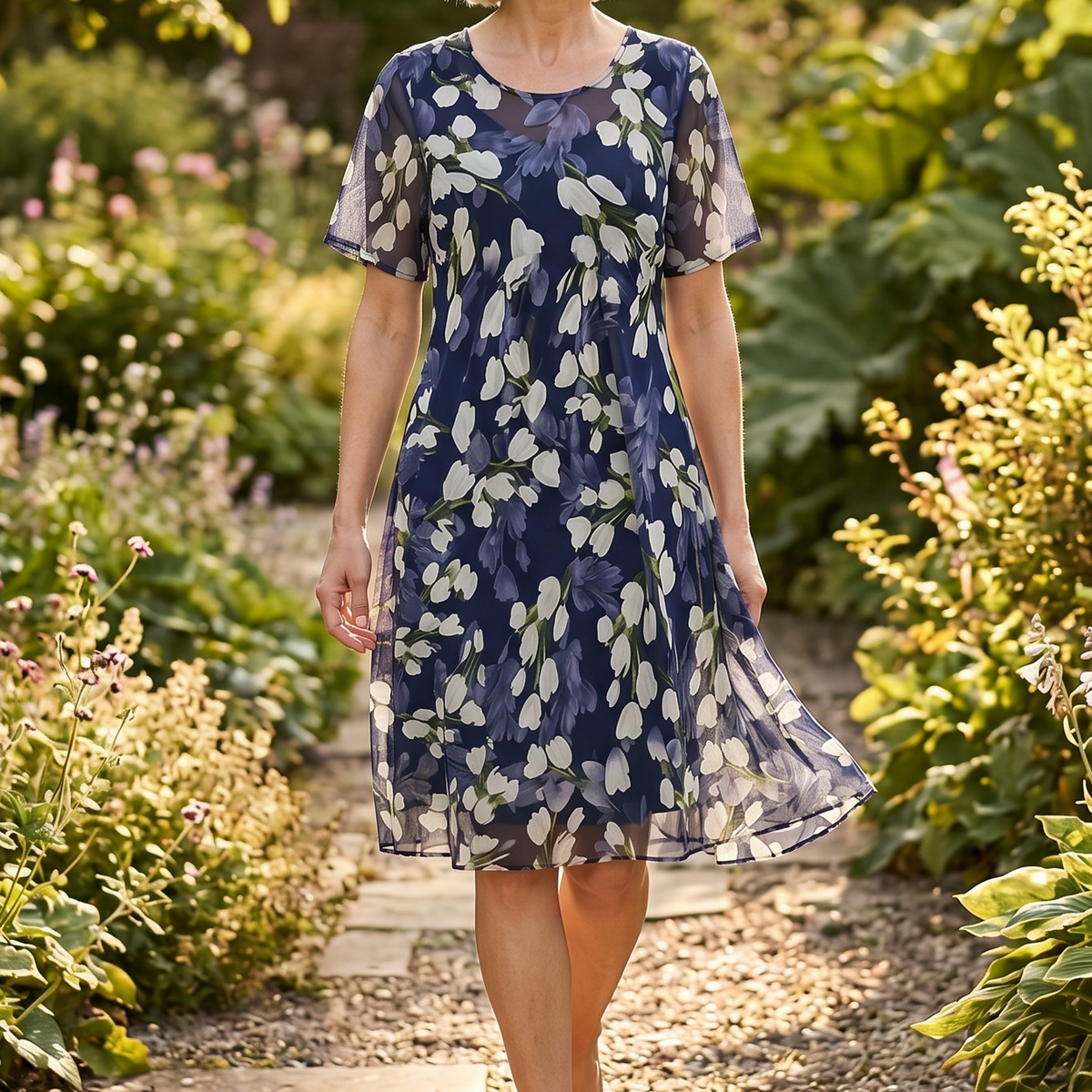 Fiorenza – vestido midi de flores elegante
