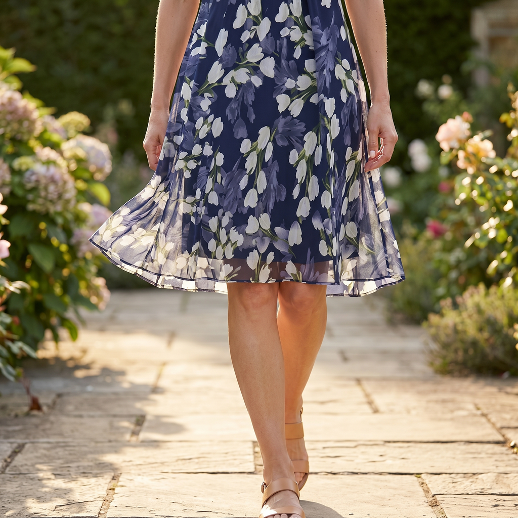 Fiorenza – vestido midi de flores elegante