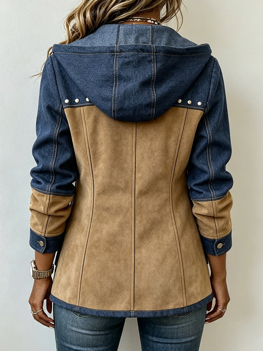 Fabiola – chaqueta bicolor con capucha