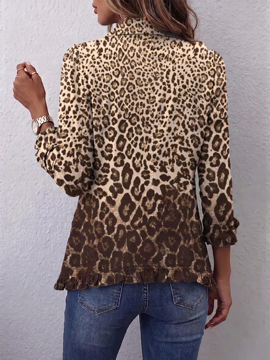 Nerea – chaqueta de leopardo con volantes