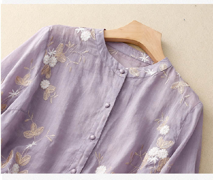 Matilde – blusa con bordado de flores